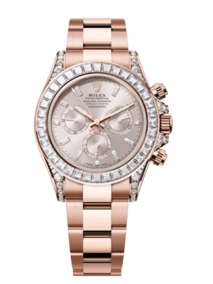 Rolex Cosmograph Daytona 40 Oyster Perpetual 18 ct Everose gold Sundust, diamond-set dial Oyster band Reference 126595TBR