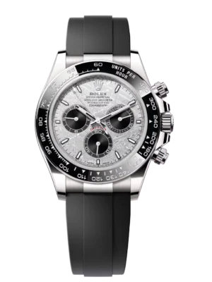 Rolex Cosmograph Daytona 40 Oyster Perpetual 18 ct white gold meteorite and black dial Oysterflex band Reference 126519LN