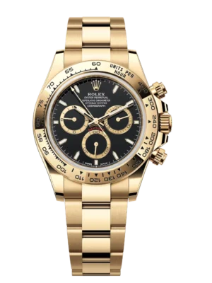 Rolex Cosmograph Daytona 40 Oyster Perpetual 18 ct yellow gold black dial Oyster band Reference 126508