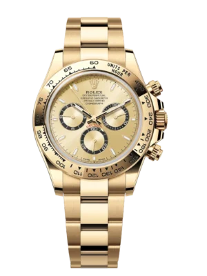 Rolex Cosmograph Daytona 40 Oyster Perpetual 18 ct yellow gold golden dial Oyster band Reference 126508