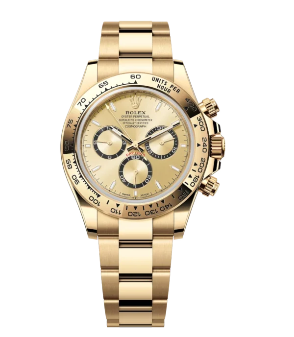Rolex Cosmograph Daytona 40 Oyster Perpetual 18 ct yellow gold golden dial Oyster band Reference 126508
