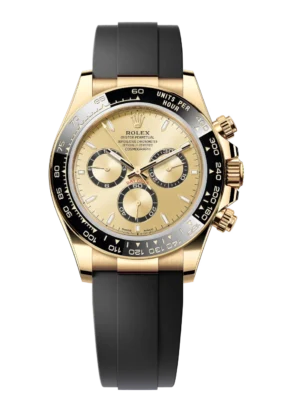 Rolex Cosmograph Daytona 40 Oyster Perpetual 18 ct yellow gold golden dial Oysterflex band Reference 126518LN