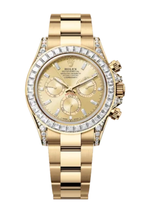 Rolex Cosmograph Daytona 40 Oyster Perpetual 18 ct yellow gold golden, diamond-set dial Oyster band Reference 126598TBR