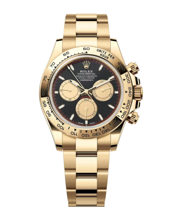 Rolex Cosmograph Daytona 40 Oyster Perpetual 18 ct yellow gold intense black and champagne-colour dial Oyster band Reference 126508