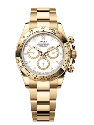 Rolex Cosmograph Daytona 40 Oyster Perpetual 18 ct yellow gold white dial Oyster band Reference 126508