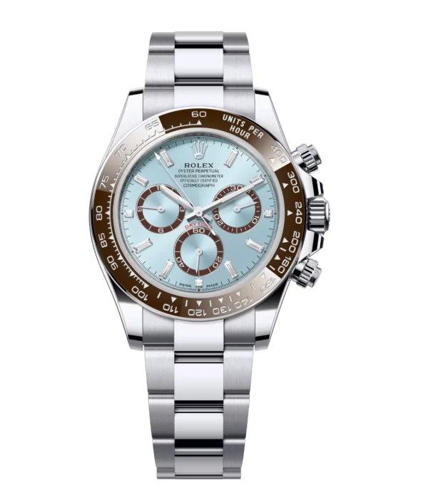 Rolex Cosmograph Daytona 40 Oyster Perpetual platinum ice-blue, diamond-set dial Oyster band Reference 126506
