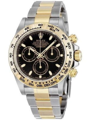 Rolex Cosmograph Daytona 40 Oyster Perpetual 18 ct yellow gold bright black dial Oyster band Reference 116500LN