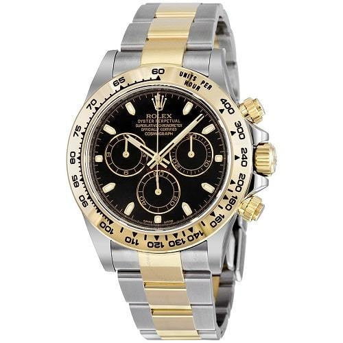 Rolex Cosmograph Daytona 40 Oyster Perpetual 18 ct yellow gold bright black dial Oyster band Reference 116500LN
