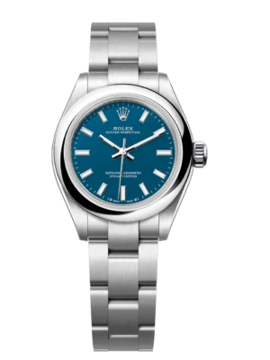 Rolex Oyster Perpetual 28 med blue dial Oyster band Reference 276200