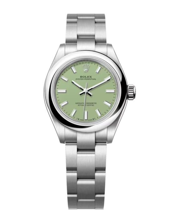 Rolex Oyster Perpetual 28 pistachio dial Oyster band Reference 276200