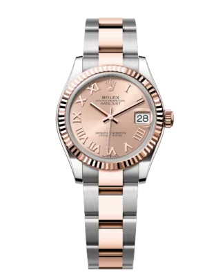 Rolex Datejust 31 Oyster Perpetual Oystersteel and Everose gold features a rosé-colour dial Oyster band Reference 278271