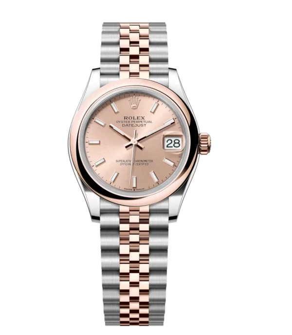 Rolex Datejust 31 Oyster Perpetual Oystersteel and Everose gold rosé-colour dial Jubilee band Reference 278241