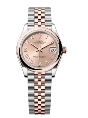 Rolex Datejust 31 Oyster Perpetual Oystersteel and Everose gold rosé-colour dial Jubilee band Reference 278241