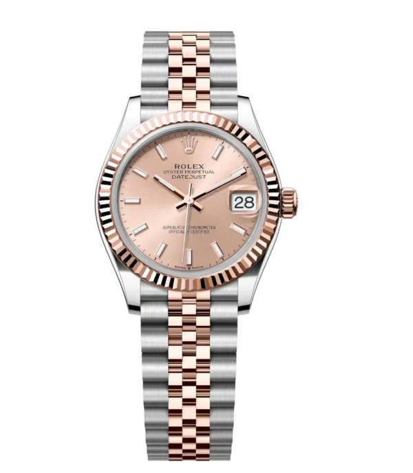 Rolex Datejust 31 Oyster Perpetual Oystersteel and Everose gold rosé-colour dial Jubilee band Reference 278271
