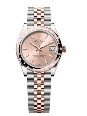 Rolex Datejust 31 Oyster Perpetual Oystersteel and Everose gold rosé-colour dial Jubilee band Reference 278341RBR