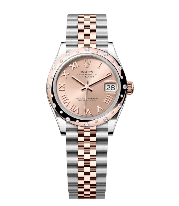 Rolex Datejust 31 Oyster Perpetual Oystersteel and Everose gold rosé-colour dial Jubilee band Reference 278341RBR