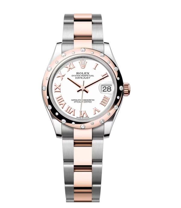 Rolex Datejust 31 Oyster Perpetual Oystersteel and Everose gold white dial Oyster band Reference 278341RBR
