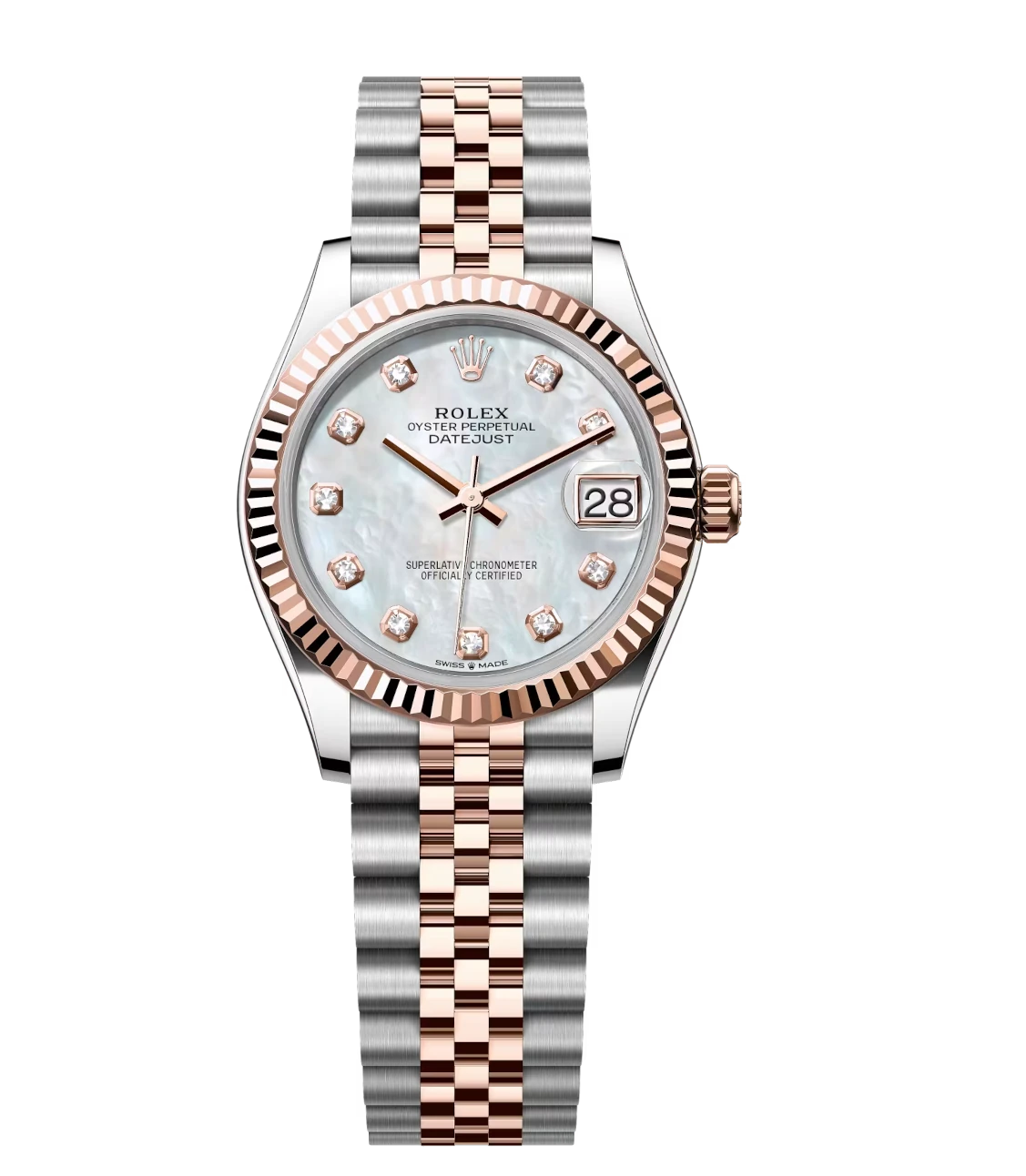Rolex Datejust 31 Oyster Perpetual Oystersteel and Everose gold white ...