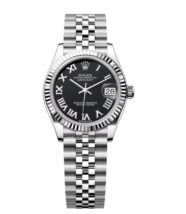 Rolex Datejust 31 Oyster Perpetual Oystersteel and white gold bright black dial Jubilee band Reference 278274
