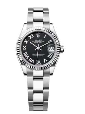 Rolex Datejust 31 Oyster Perpetual Oystersteel and white gold bright black dial Oyster band Reference 278274