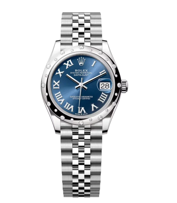 Rolex Datejust 31 Oyster Perpetual Oystersteel and white gold bright blue dial Jubilee band Reference 278344RBR