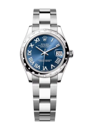 Rolex Datejust 31 Oyster Perpetual Oystersteel and white gold bright blue dial Oyster band Reference 278344RBR