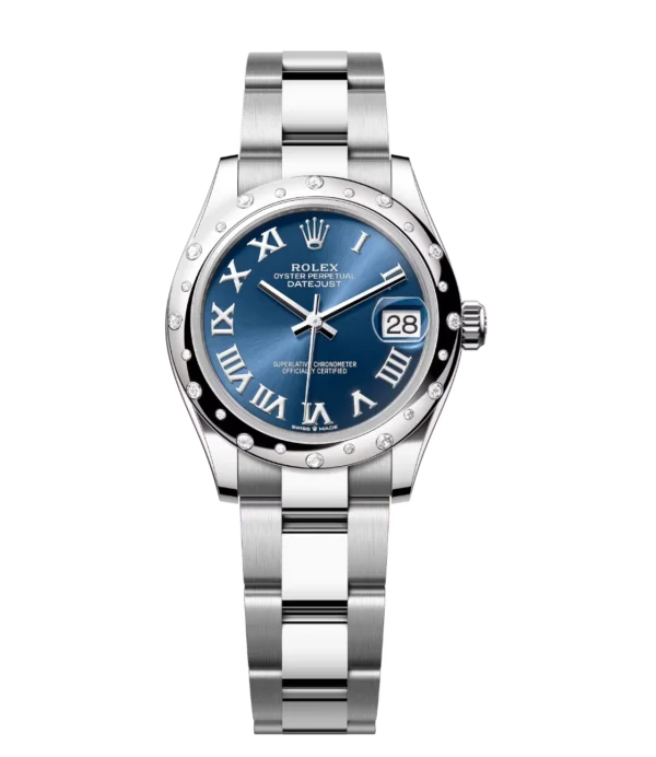 Rolex Datejust 31 Oyster Perpetual Oystersteel and white gold bright blue dial Oyster band Reference 278344RBR