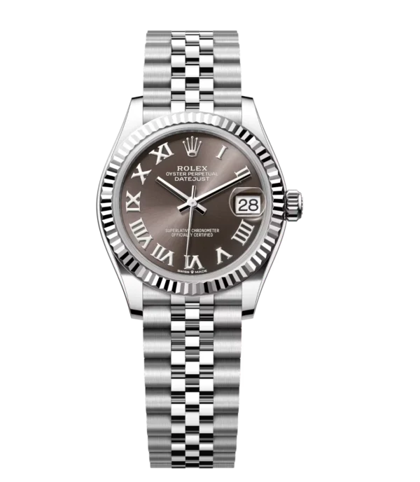 Rolex Datejust 31 Oyster Perpetual Oystersteel and white gold dark grey dial Jubilee band Reference 278274