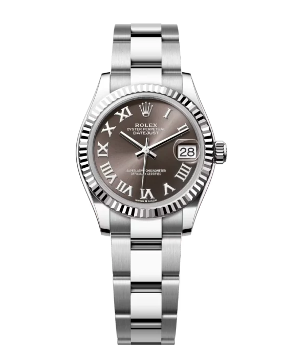 Rolex Datejust 31 Oyster Perpetual Oystersteel and white gold dark grey dial Oyster band Reference 278274