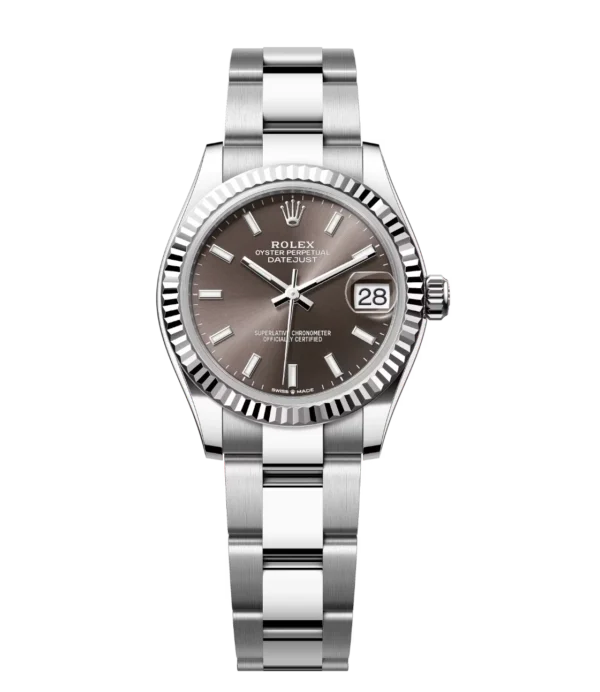 Rolex Datejust 31 Oyster Perpetual Oystersteel and white gold dark grey dial Oyster band Reference 278274