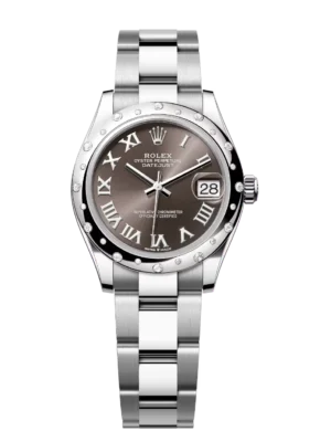 Rolex Datejust 31 Oyster Perpetual Oystersteel and white gold dark grey dial Oyster band Reference 278344RBR