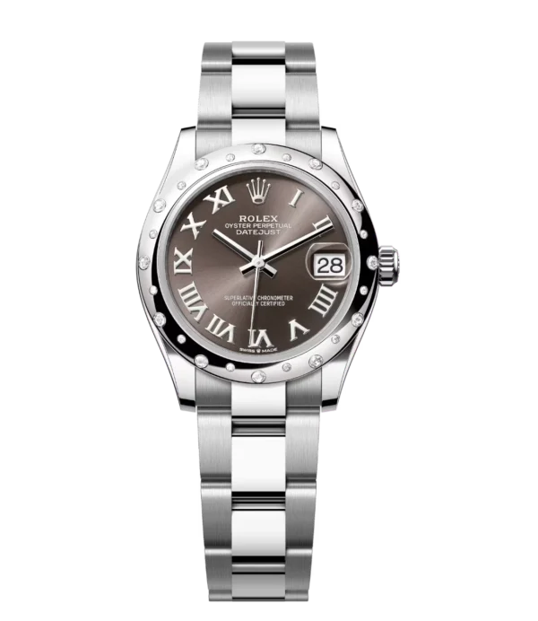Rolex Datejust 31 Oyster Perpetual Oystersteel and white gold dark grey dial Oyster band Reference 278344RBR
