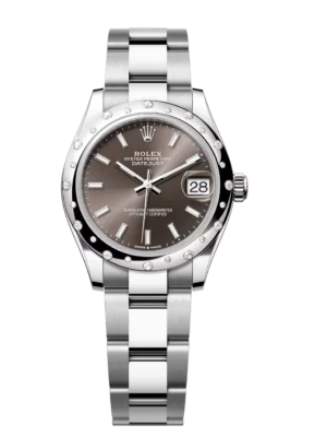 Rolex Datejust 31 Oyster Perpetual Oystersteel and white gold dark grey dial Oyster band Reference 278344RBR