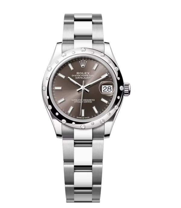 Rolex Datejust 31 Oyster Perpetual Oystersteel and white gold dark grey dial Oyster band Reference 278344RBR
