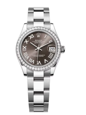 Rolex Datejust 31 Oyster Perpetual Oystersteel and white gold dark grey dial Oyster band Reference 278384RBR