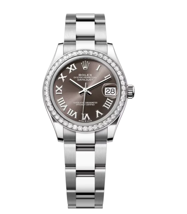 Rolex Datejust 31 Oyster Perpetual Oystersteel and white gold dark grey dial Oyster band Reference 278384RBR