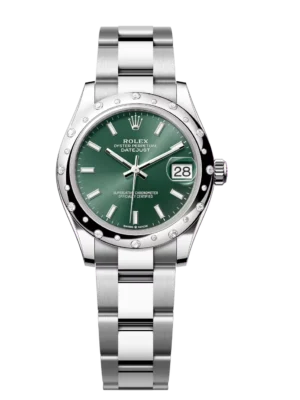 Rolex Datejust 31 Oyster Perpetual Oystersteel and white gold mint green dial Oyster band Reference 278344RBR