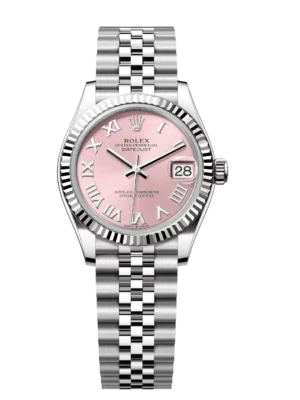 Rolex Datejust 31 Oyster Perpetual Oystersteel and white gold pink dial Jubilee band Reference 278274