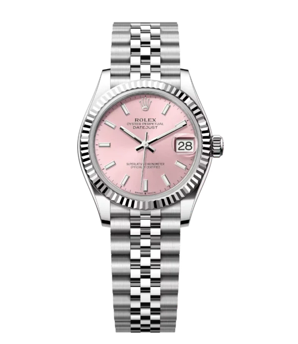 Rolex Datejust 31 Oyster Perpetual Oystersteel and white gold pink dial Jubilee band Reference 278274