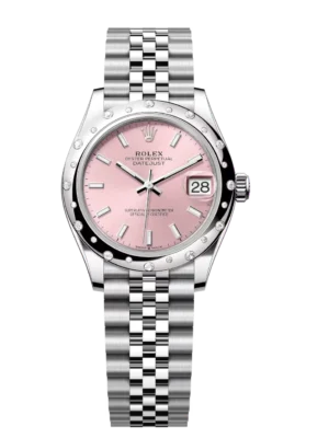 Rolex Datejust 31 Oyster Perpetual Oystersteel and white gold pink dial Jubilee band Reference 278344RBR