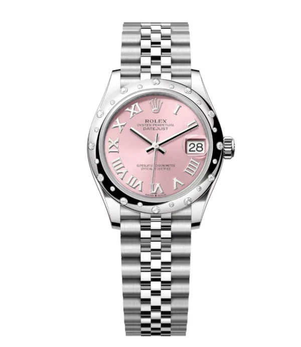 Rolex Datejust 31 Oyster Perpetual Oystersteel and white gold pink dial Jubilee band Reference 278344RBR