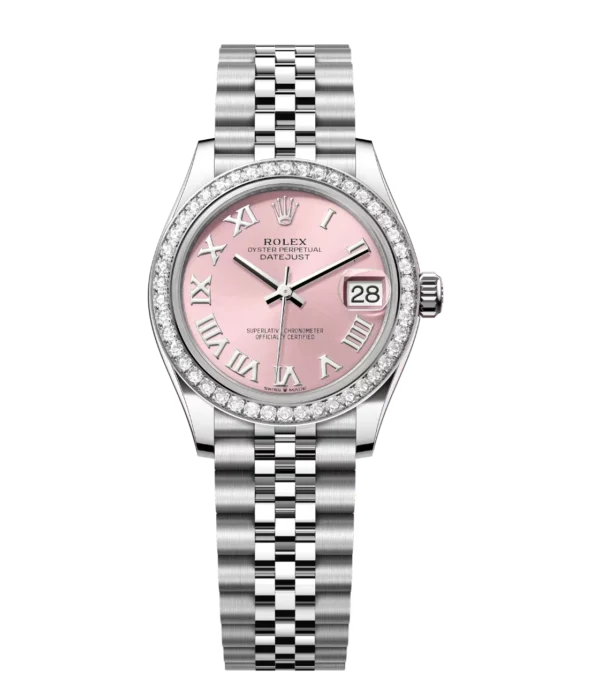 Rolex Datejust 31 Oyster Perpetual Oystersteel and white gold pink dial Jubilee band Reference 278384RBR