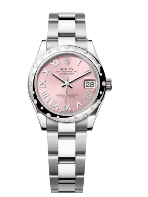 Rolex Datejust 31 Oyster Perpetual Oystersteel and white gold pink dial Oyster band Reference 278344RBR