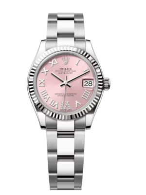 Rolex Datejust 31 Oyster Perpetual Oystersteel and white gold pink, diamond-set dial Oyster band Reference 278274