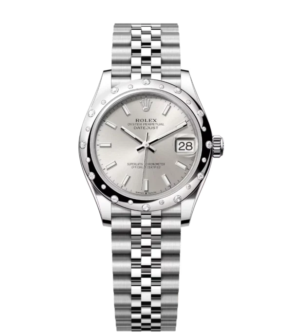 Rolex Datejust 31 Oyster Perpetual Oystersteel and white gold silver dial Jubilee band Reference 278344RBR