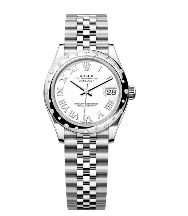 Rolex Datejust 31 Oyster Perpetual Oystersteel and white gold white dial Jubilee band Reference 278344RBR