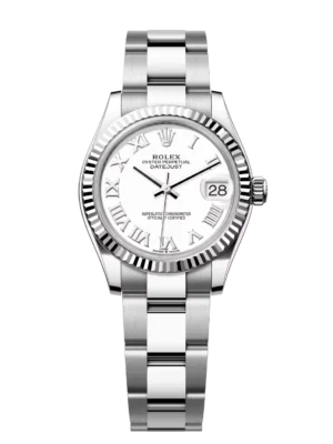 Rolex Datejust 31 Oyster Perpetual Oystersteel and white gold white dial Oyster band Reference 278274