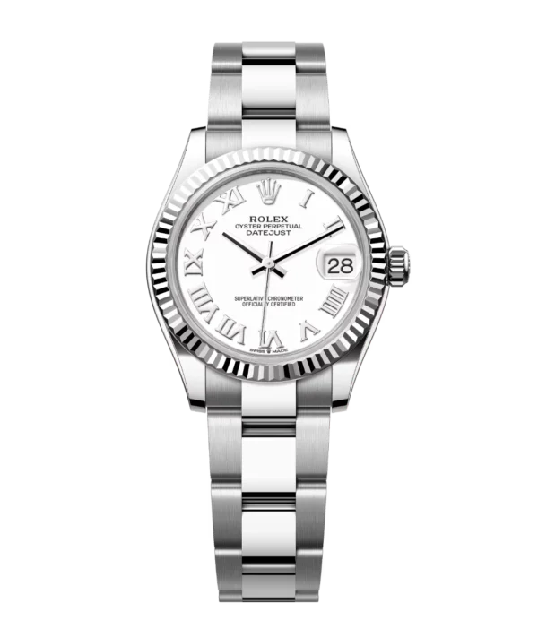 Rolex Datejust 31 Oyster Perpetual Oystersteel and white gold white dial Oyster band Reference 278274