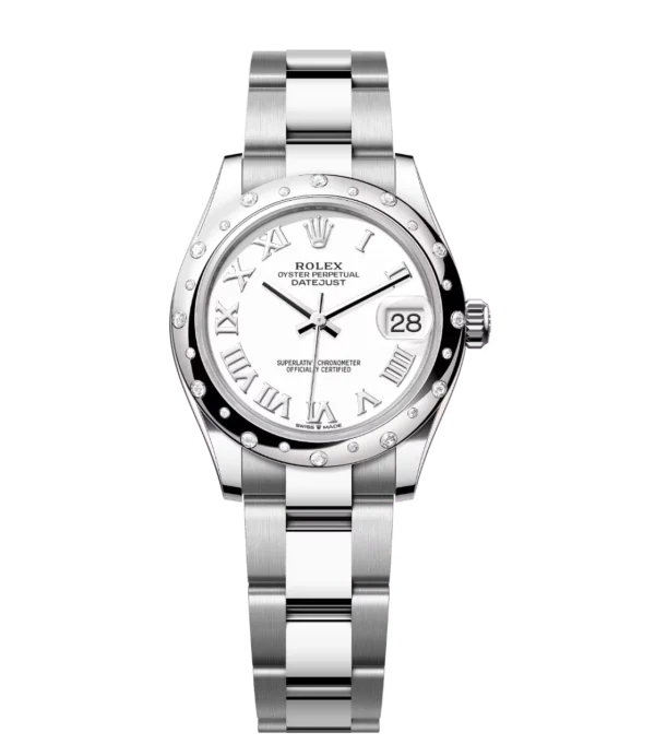 Rolex Datejust 31 Oyster Perpetual Oystersteel and white gold white dial Oyster band Reference 278344RBR