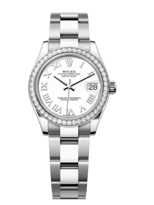 Rolex Datejust 31 Oyster Perpetual Oystersteel and white gold white dial Oyster band Reference 278384RBR
